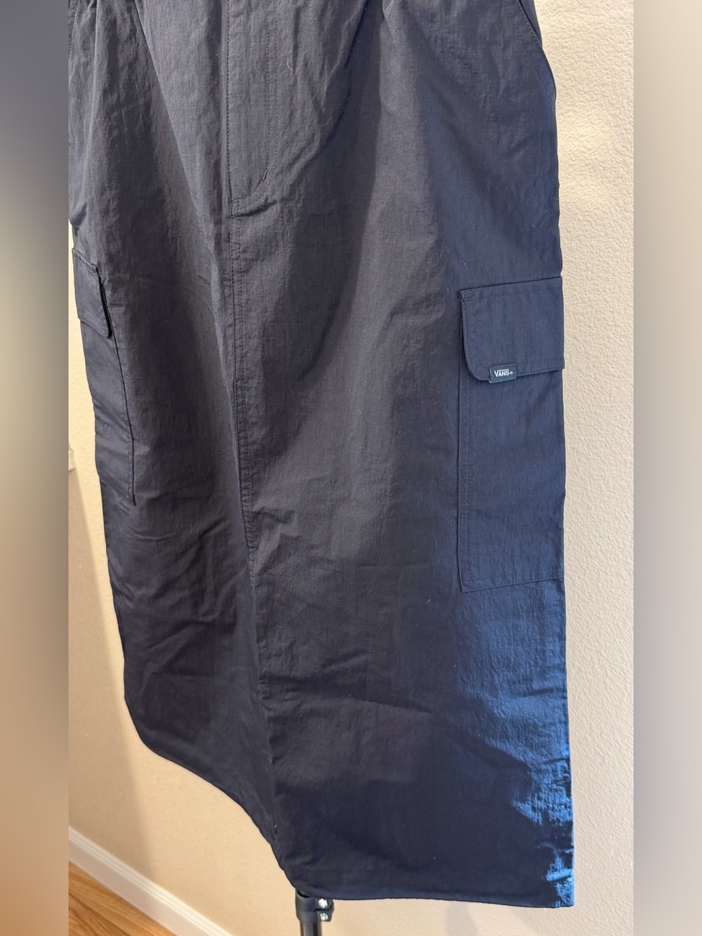 Vans Black Cargo Utility Midi Skirt | Y2K Grunge Streetwear Sporty Chic | M - Picture 4 of 14